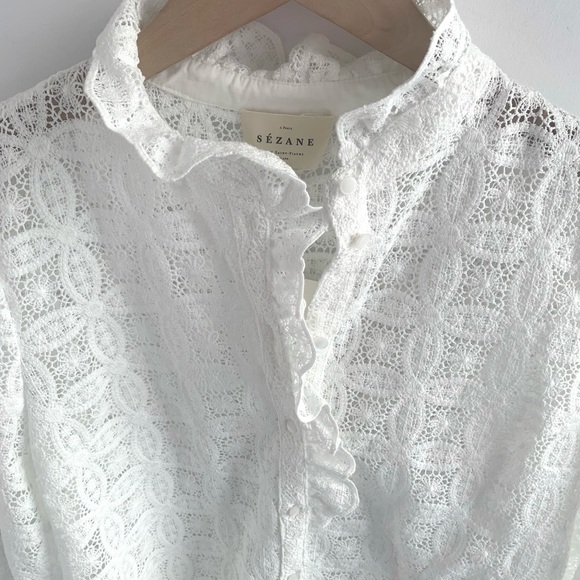 Sezane Chlo shirt new with tag size 36/4 - Picture 13 of 16